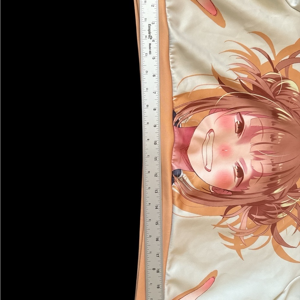 Anime Graphic Hoodie - Cream and Orange - Picture 2 of 6